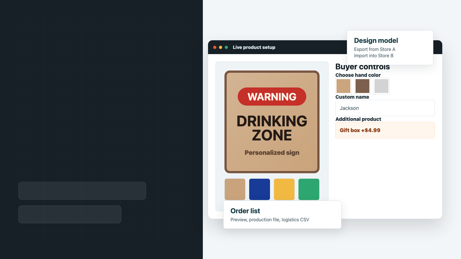 Pixozy Shopify POD product customization workflow preview